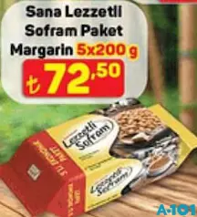 SANA LEZZETLİ SOFRAM PAKET MARGARİN 5X200 G SANA LEZZETLİ SOFRAM PAKET MARGARİN 5X200 G